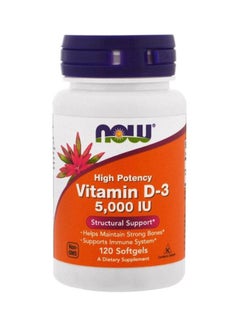 Buy High Potency Vitamin D-3 5000IU - 120 Soft Gels in Saudi Arabia