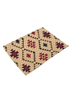 Buy Decorative Printed Tablemat Beige/Red/Black 42 x 32cm in Saudi Arabia