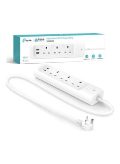 Buy WiFi Power Strip 3 Outlets With 2 USB Ports White in Egypt