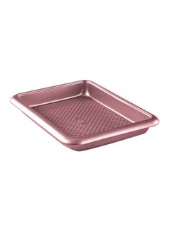 Buy Stainless Steel Roaster Pan Rose Gold 37x27x4.5cm in Saudi Arabia