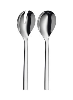 Buy 2-Piece Nova Salad Spoon Set Silver 30cm in UAE