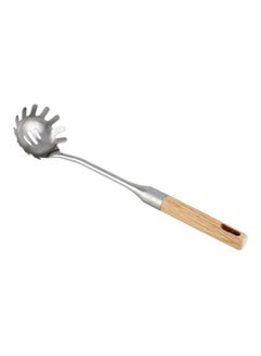 Buy Stainless Steel Spagatti With Rubber Wood Handle Silver 35x8x2cm in UAE