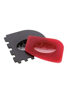 Buy 2-Piece Pan Scraper Set Red/Black 20.64x0.95x11.89cm in Saudi Arabia