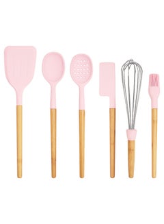 Buy 6 Piece Baking Tools - Silicone - Brush - Baking Tools - Kitchen Accessories - Cake Tools - Egg Whisker - Pink in UAE