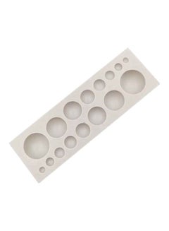 Buy 3D Round Silicone Fondant Mold Grey One Size in Saudi Arabia