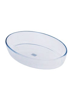 Buy Oval Baking Dish Clear 35x24x6.4cm in UAE