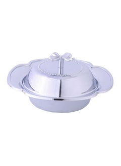 Buy Round Shape Chrome Plated Bowl Silver Large in Saudi Arabia