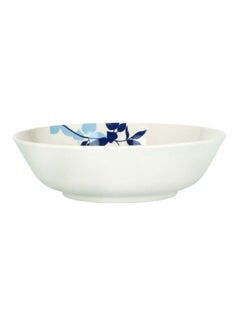 Buy Serving Bowl White/Blue 6inch in UAE