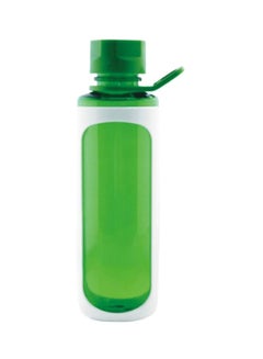 Buy Cylindrical Design Water Bottle Green/White in Saudi Arabia