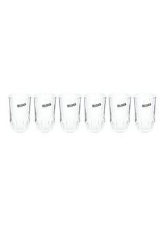 Buy 6-Piece Tumbler Set Clear/Black 270ml in UAE