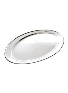 Buy Stainless Steel Oval Tray Silver 35cm in Saudi Arabia