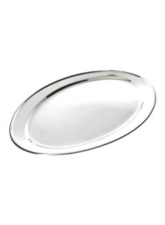 Buy Stainless Steel Oval Tray Silver 60cm in Saudi Arabia