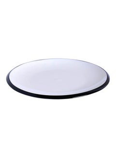 Buy Watanabe Shallow Plate White/Black 8inch in Saudi Arabia