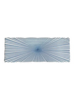 Buy Rectangular Sushi Dinner Plate Blue/White 26x10.5x1.5cm in Saudi Arabia