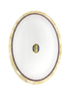 اشتري Melamine Oval Shaped Platter White 34centimeter في الامارات