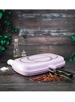 Buy Die Cast Aluminium Double Fry Pan Purple 36cm in Saudi Arabia