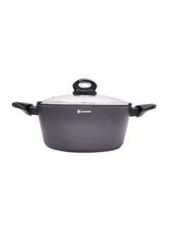 Buy Orion Forged Aluminium Induction Bottom Non-Stick Casserole With Lid Grey 28cm in UAE