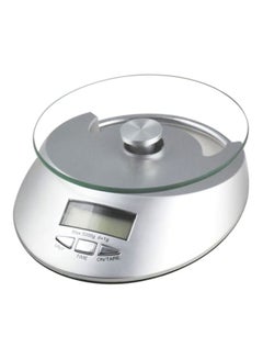 Buy Digital LED Kitchen Weighing Scale Silver/Clear 19.5x4x14.7cm in Saudi Arabia