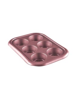 Buy 6-Cup Jumbo Muffin Pan Rose Gold 36x25.7x4.5centimeter in Saudi Arabia