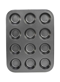 Buy 12 Cup Muffin Pan Black in Saudi Arabia