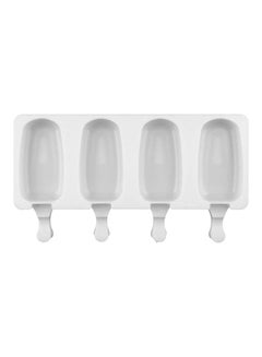 Buy 4 Cell Silicone Frozen Ice Cream Mold White 0.8 x 0.8 x 0.4inch in Egypt