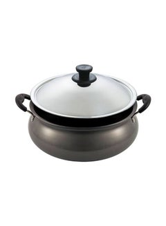 Buy Non-Stick Gravy Pot Gun Metal Grey 9Liters in UAE