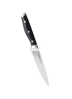 Buy Stainless Steel Slicing Knife With Non Stick Coating Black/Silver 7inch in UAE