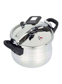 Buy Stainless Steel Pressure Cooker Silver/Black 9L in UAE