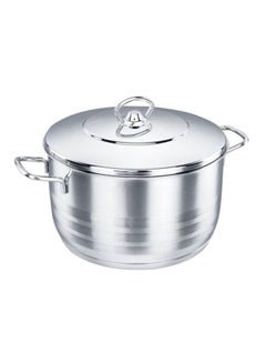 Buy Stainless Steel Casserole With Lid Silver 2.5Liters in UAE