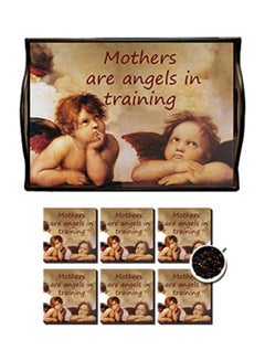 Buy MDF Wood With Lamination Printed Mother's Day Tray Multicolour 25x35cm in Egypt