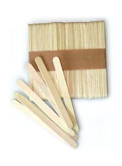 Buy Set Of 100 Easy Wooden Sticks For Ice Cream Bars Brown in Saudi Arabia