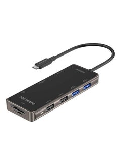 Buy Compact Multiport USB-C Hub With 100W Power Delivery Black in Saudi Arabia