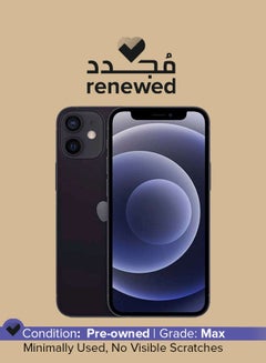 اشتري Renewed - iPhone 12 Mini With Facetime 128GB Black 5G - Middle East Version في الامارات