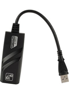 Buy Wired Network Adapter USB 3.0 To Gigabit Ethernet RJ45 Black in Saudi Arabia