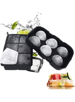 Buy Set Of 2 Ice Cube Trays Black in UAE