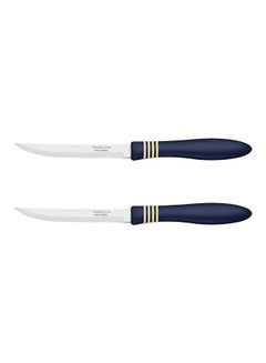 اشتري طقم سكاكين ستيك2 قطعة أزرق / فضي 225x23x14مم في السعودية