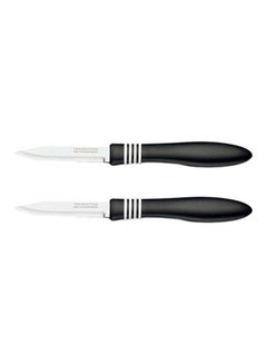 اشتري 2-Piece Cor And Cor Steak Knife Set Black/Silver في الامارات
