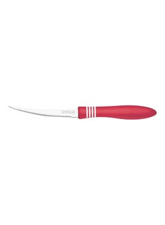 Buy 2-Piece Steak Knife Set Red/Silver 22cm in UAE