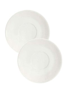 Buy 2-Piece Saucer And Soup Liner Set White 6inch in Saudi Arabia