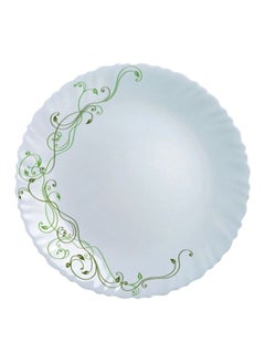 Buy 6-Piece Carissa Dessert Plate White/Green 19cm in UAE