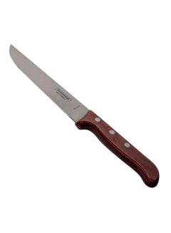 Buy Wooden Handle knife Brown/Silver 7inch in Saudi Arabia