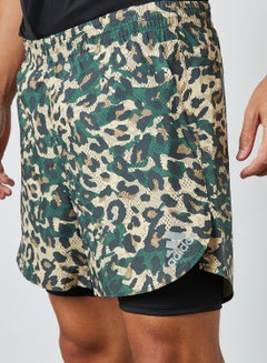 adidas Fast Two-in-One Primeblue Graphic Running Shorts Multicolour KSA |  Riyadh, Jeddah