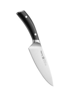 Buy Coloured Non Stick Stainless Steel Chef Knife Black/Silver 6inch in UAE