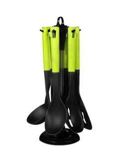 Buy 7-Piece Kitchen Tool Set Black/Green in UAE