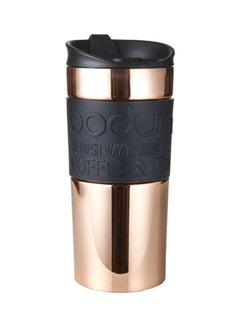 Buy Stainless Steel Vacuum Travel Mug Copper/Black in UAE