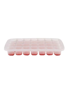 Buy Silicone Ice Cube Tray White/Red 27.8x15cm in UAE