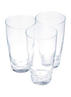 Buy 3-Poece Luna Hi-Ball Glass Set Clear 340ml in UAE