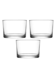 Buy 3-Piece Bodega Soft Drink Glass Set Clear 3x240ml in UAE