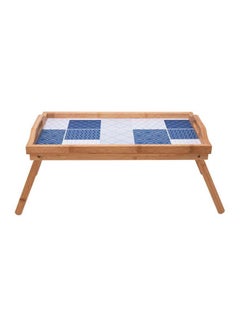 Buy Bed Serving Tray Brown/White/Blue in UAE