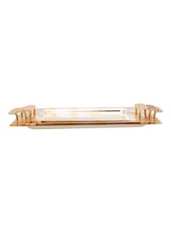 Buy 3-Piece Stainless Steel Rectangle Shape Tray Gold/Silver in UAE